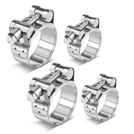 Set of 4 Joint Bolt Clamps Stainless Steel Set of 2 32-35 mm Hose Clamps and 2 Pieces 40-43 mm Clamping Jaw Clamps Exhaust Clamp for Hose Attachment Pool Hose Gas Line and Garden