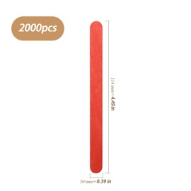 HEIHAK 2000 PCS 4.5 Inch Colored Popsicle Stick, 6 Colors Rainbow Wood Craft Sticks Bulk, Colorful Lollipop Sticks, Ice Cream Popsicle Sticks for Craft Waxing Supplies, 4.5 x 0.4 x 0.08 Inch