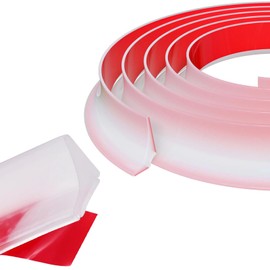 39 Inch Shower Threshold Water Dam, Transparent Flexible Silicone Water Barrier, Self Adhesive Splash Guard for Sink, Shower, Bathroom