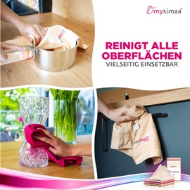 mysimaa Microfibre Cloths 60 x 40 cm - Window Cloth Streak-free, Microfibre Cloth Car Care, Cleaning Cloth Kitchen - Cleaning Cloths and Cleaning Cloths without Cleaning Agents, Microfibre Cloths Car,