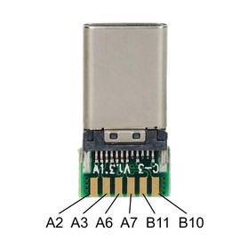 chenyang - Conector USB C DIY USB 3.1 tipo C de 24 pines macho para reparación de puerto de enchufe adaptador de soldadura con placa PCB