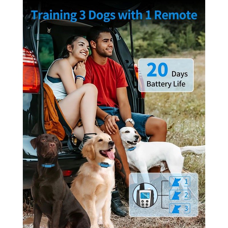 PaiPaitek Dog Bark Collar with Remote 3300ft Range - Automatic