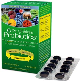 Dr. Ohhira’s Probiotics Original Formula with 3 Year Fermented Prebiotics, Live Active Probiotics and The only Product with Postbiotic Metabolites, 100 Capsules