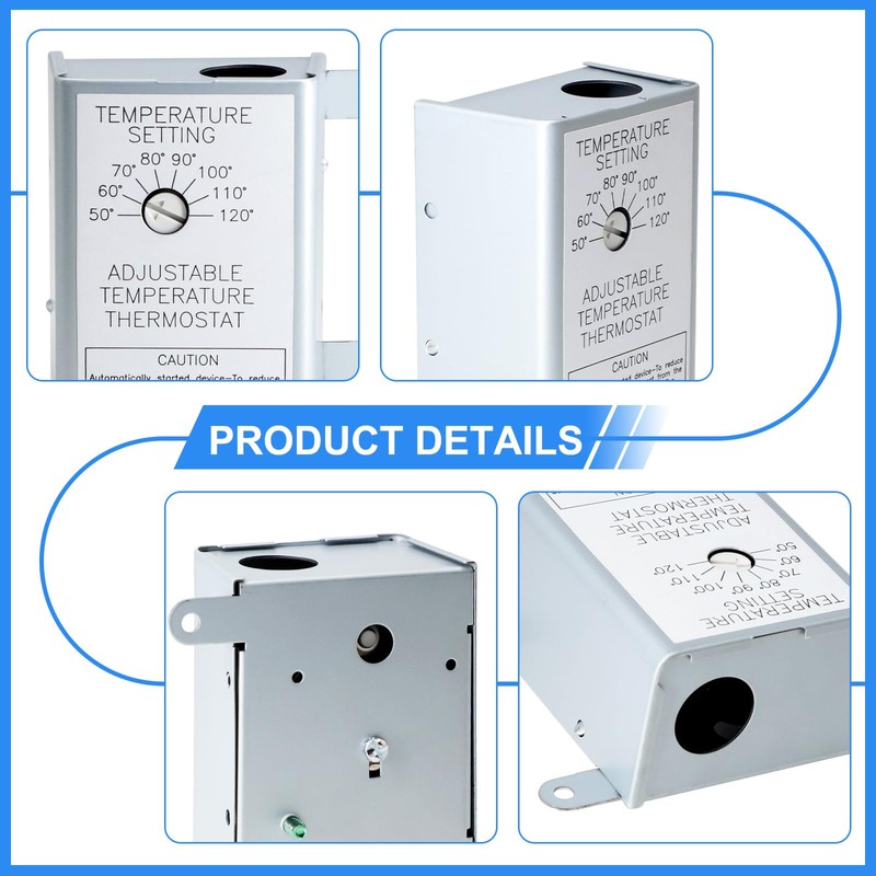 2 Pack Attic Fan Thermostat Control for Power Attic Ventilators