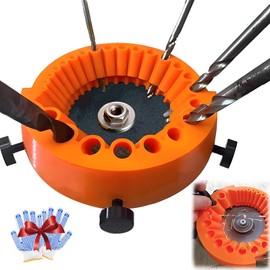Agamino Drill Bit Sharpener for All Bits, Power Drill Bit Grinding Attachment for 2-13mm Drill Bits, Multi-specification Drill Bit Grinding, Handheld Drill Bit Sharpener for Grinding 125 Mm Grinder
