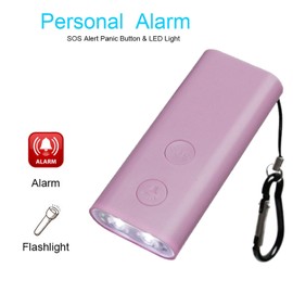 130dB Personal Safety Alarm Strobe Light. Loud Sound Keychain Siren with Carabiner for Women, School Children, Night Runners, Hiking. SOS Emergency Self Defense Alerts.