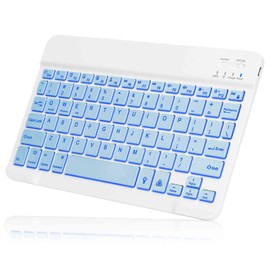 UrbanX UX030 Lightweight Ergonomic Keyboard with Background RGB Light, Multi Device Slim Rechargeable Keyboard Bluetooth 5.1 and 2.4GHz Stable Connection Keyboard Compatible with Tecno Pouvoir 4