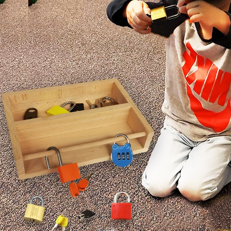 Montessori Lock and Key Toy Set for Toddlers, Educational STEM