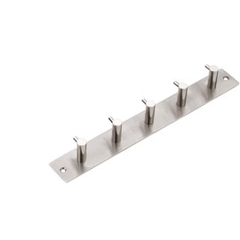 BBL Bada Business Limited Multipurpose Stainless Steel Wall Mounted Coat Hooks for Bathroom & Bedrooms for Quick & Easy Installation (Style 1-5 Hooks)