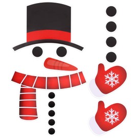 TOYANDONA Christmas Snowman Stickers DIY Fridge Stickers Refrigerator Stickers for Fridge Garage Door Window Wall Xmas Holiday Party Decoration Supplies