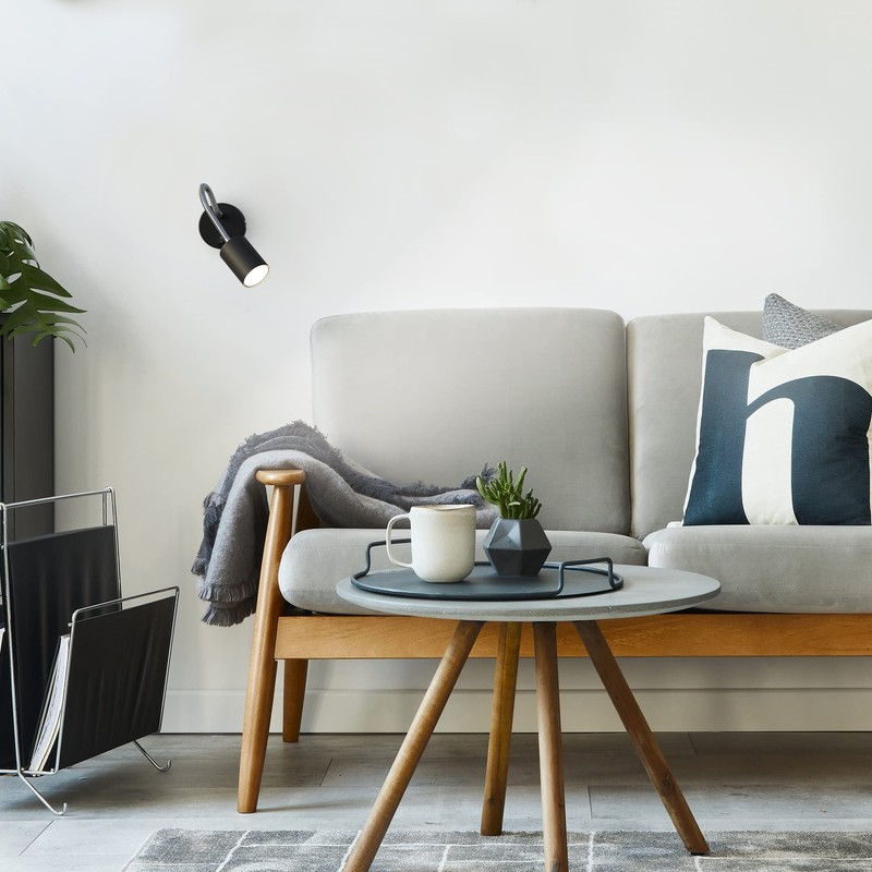 ledscom.de Waika Reading Light with Gooseneck and Switch Matte Black