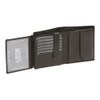 Mens Wallet with large card compartment LEAS, Genuine Leather, black