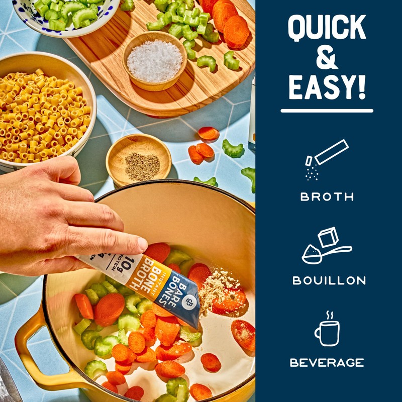 Bare Bones Chicken Bone Broth Instant Powdered Mix | Rich