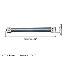 sourcing map Metal Internal Flex Frame - 10Pcs 120mm/4.7" Handbag Hinges Spring Clips for Coin Bag Sewing Purse Making DIY
