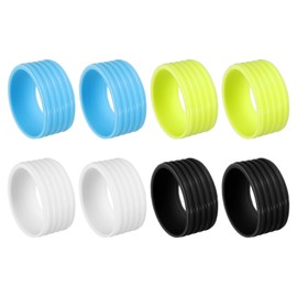 PATIKIL Badminton Racket Handle Grip Ring, 8 Pack Racquet Fix Ring Grip Band Rubber Ring Non-Slip Absorbent Overgrip in Place, 4 Colors