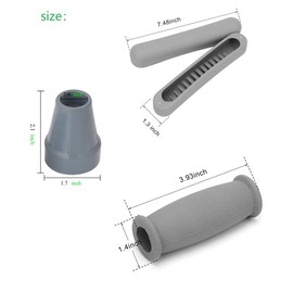 UU-ZHANG Crutch kit, crutch pad for armpits, handle cover and foot pad, suitable for standard aluminum crutch