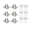 HOMPER 6Pcs M5 304 Stainless Steel Square Eye Pad Plate,