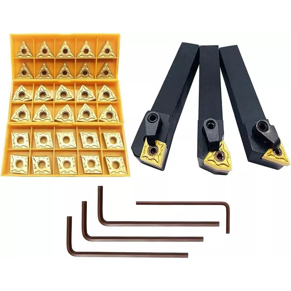 33PCS Indexable Carbide Lathe Turning Tool Insert Holder MTJNR +