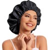 Woakess Gorro De Seda para Dormir Gorro Saten Pelo Rizado,