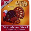 R&M International 7" TURKEY Cookie Cutter Thanksgiving Stainless Steel ~