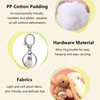 Bunny Bag charm Plush Rabbit Keychain Cute Kawaii Smiling Face