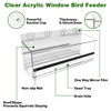 MKLZ One Way Window Bird Feeder for Outside with 4