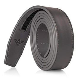 SlideBelts 1.25" Belt Strap (Faux Leather, Steel Grey, One Size - 48")