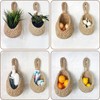 3Pcs Boho Teardrop Hanging Fruit Baskets for Kitchen, Handwoven Wall