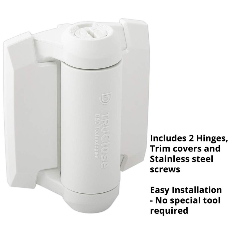 D&D Technologies TCA1S3WTS TruClose Regular Duty Self Closing Gate Hinge,