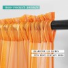 MIULEE Fall Half Window Sheer Curtains Rod Pocket Semitranslucent Voile