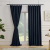 Simplebrand Navy Blue Blackout Extra Long Curtains for Patio 120