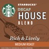 Starbucks Decaf K-Cup Coffee Pods — House Blend for Keurig