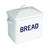 Creative Co-Op Chic Farmhouse Enameled Bread Box with Lid, "Bread"