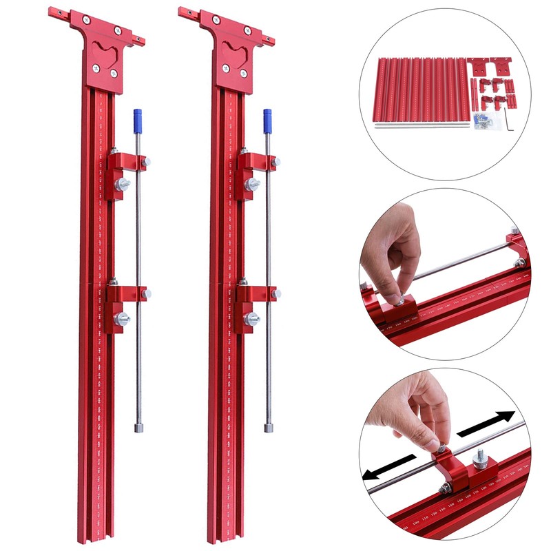 Parallel Rail Guide System, 6061 Aluminum Alloy 47.2In Extension Longest