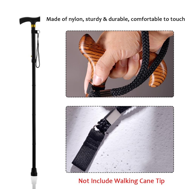 EDWERD Walking Cane Wrist Straps for Elderly Crutches Accessories, Pack