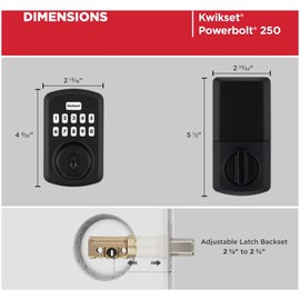 Kwikset 9250TRS-15S Transitional Powerbolt 2 Electronic SmartCode Deadbolt SmartKey with RCAL Latch and RCS Strike Satin Nickel Finish