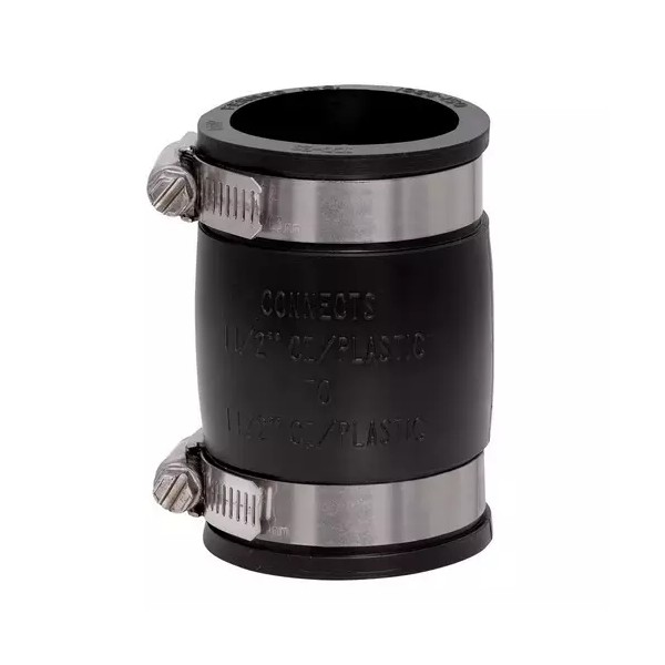 Unbranded 1-1/2 in. x 1-1/2 in. DWV Flexible PVC Coupling