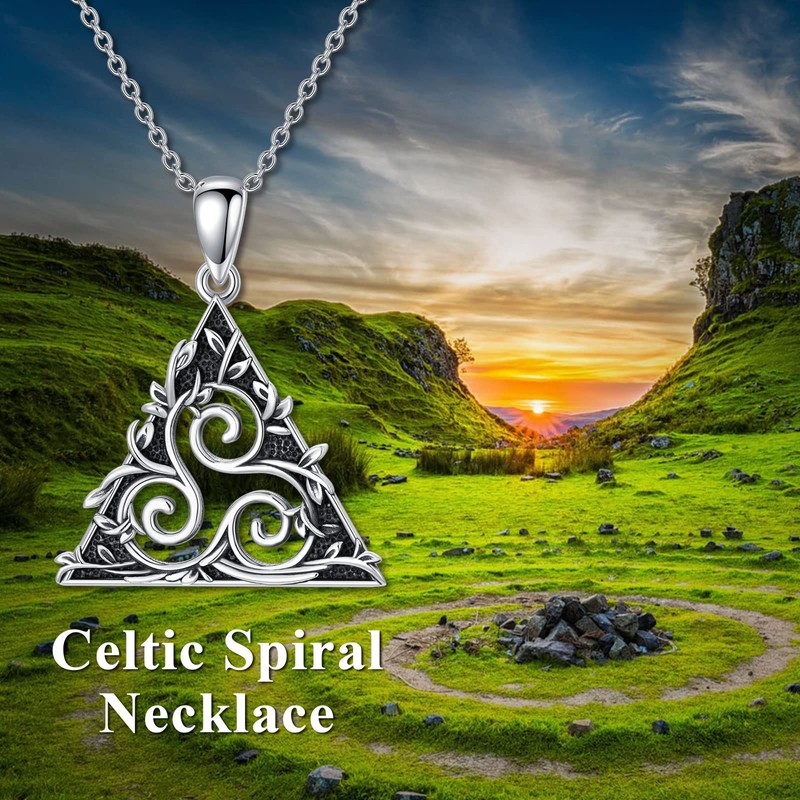 WINNICACA Celtic Knot Necklace Tree of Life Pendant S925 Sterling