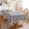 White Blue Pink Bohenian Boho Cotton Linen Table Clothes with
