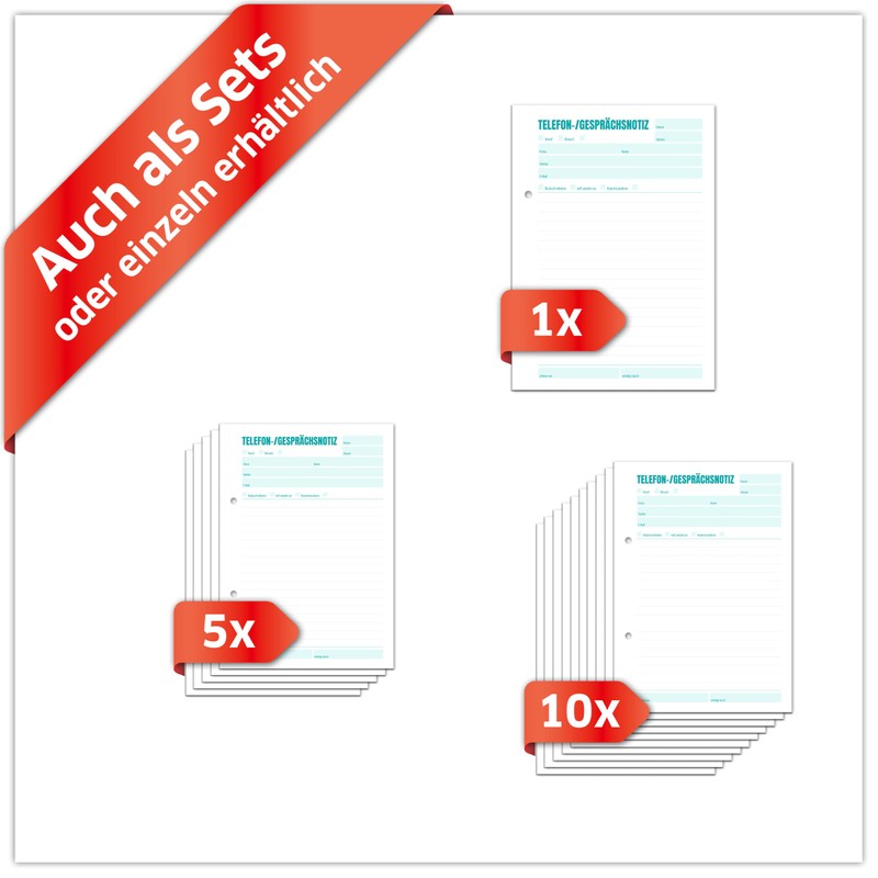 Primus Print Telephone and Call Notepad, A5 A6, 50 Sheets,