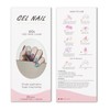 JMEOWIO Gel Nail Stickers Marble Blue Purple Semi Cured Gel