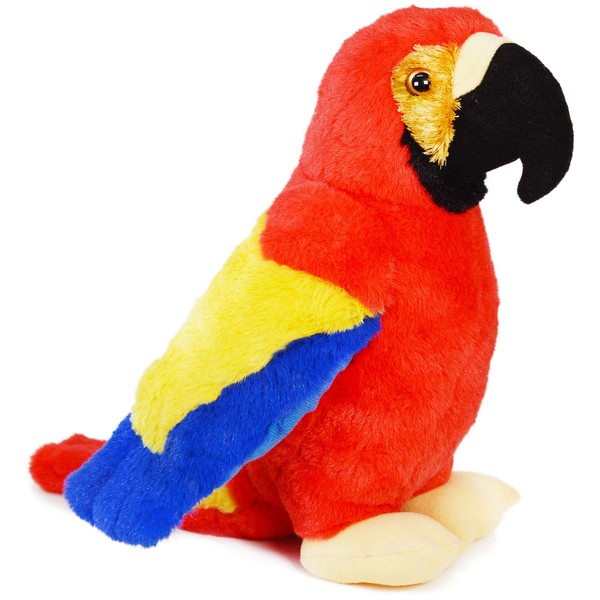 VIAHART Papaya The Parrot - 12 Inch Stuffed Animal Plush Macaw Bird - by Tiger Tale Toys