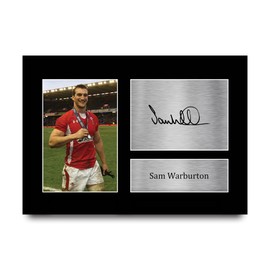 HWC Trading A4 Sam Warburton Wales Gifts Printed Signed Autograph Picture for Rugby Union Fans