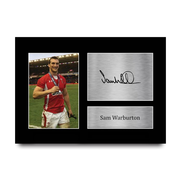 HWC Trading A4 Sam Warburton Wales Gifts Printed Signed Autograph