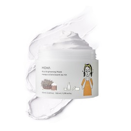 MIDHA RICE MASK, 3.38fl.oz/100ml, Hydrating, Smoothing, for Dull, Rough Skin, Pore Clearing, Wash off Pack Facial Mask, Mud Texture, Uneven Skin Tone
