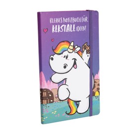 United Labels Pummel & Friends - Pummeleinhorn Keksiale Ideen Hardcover Notizbuch gepunktet 80 Blatt mit Gummiband Lila 13 x 21 cm