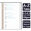 Address Book with Alphabetical Tabs - Small Address Book Spiral
