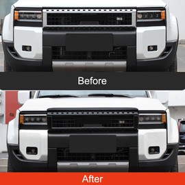 CTH for Toyota Land Cruiser 2024 2025 2026 Front Grille Middle Center Frame Decorative Cover Trim Car Accessories 1pc (Glossy Black)