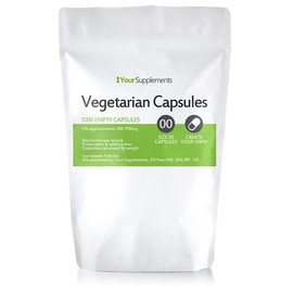 Your Supplements - Size 00 Empty Vegetarian Capsules (250 Pack)