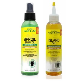 Jamaican Mango Lime 2pc Combo Pack | Island Oil 8oz + Sproil Spray Oil 6oz